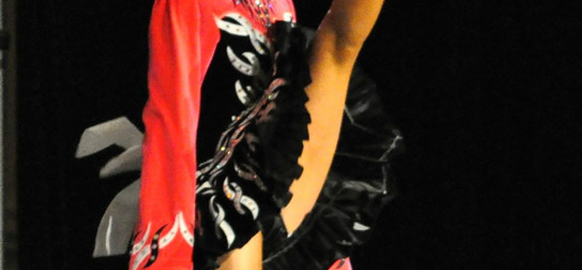 Irish Dancer Showing High Kick